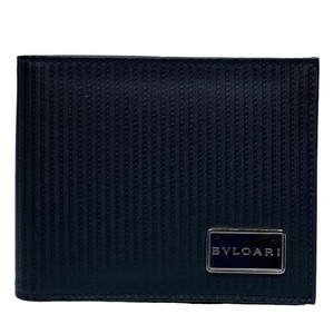 BVLGARI ブルガリ ミレリゲ 財布 二つ折り財布 折り財布 ミディアムウォレット 札入れ ロゴ ブラック