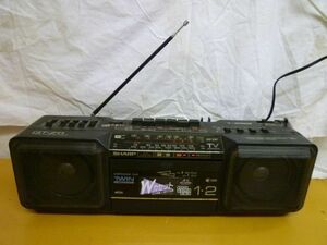 EE2059 SHARP ラジオカセットレコーダー ツインカセット 50/60Hz 100V 16W ジャンク扱/100