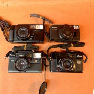 e★040 ジャンク カメラまとめて4点①FUJIFILM FLASH②YASHICA AUTO FOCUS③PENTAX AF ZOOM TELE-MACRO④CANON AUTOBOY A /80