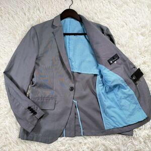 * unused / tag attaching *TAKEO KIKUCHI Anne navy blue jacket tailored lining check pattern Takeo Kikuchi size 02 M corresponding spring summer jacket 