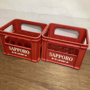 #4 Sapporo пиво кейс 2 позиций комплект пиво кейс контейнер used не продается Showa Retro 