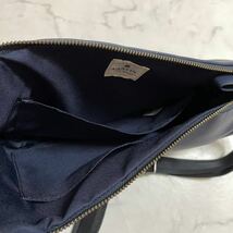 美品 *希少カラー●LANVIN en Bleu ランバンオンブルー 2WAY ボディバッグ ショルダーバッグ キルティング ブルー 青 紳士 メンズ_画像8