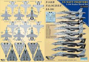 DXMデカール 11-1113 1/144 アメリカ海軍 F-14AB/F/A18CDEF & EA-18G