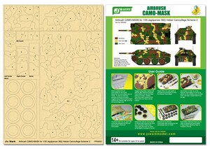 J's Work PPA5002 エアブラシ用迷彩マスキング 1/35 38式軽駆逐戦車ヘッツァー カモフラージュ 2