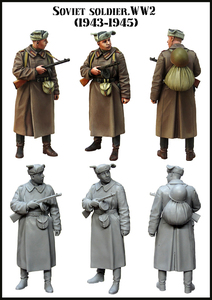 エボリューション EM-35149 1/35 WWII ソ連の兵士 短機関銃 1943-45(1体)