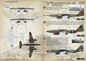 プリントスケール 72-125 1/72 メッサーシュミット Me 262 シュワルベ