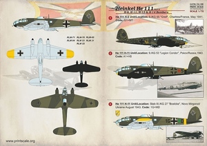 プリントスケール 72-196 1/72 ハインケル He-111 Part 4