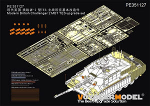 ボイジャーモデル PE351127 1/35 現用イギリス チャレンジャー 2 主力戦車 TES アップグレードセット (RFM 5039用）