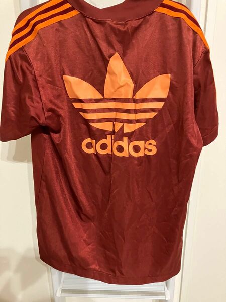 adidas アディダス トレフォイル　サッカーシャツ　ゲームシャツ　デサント　日本製　Oサイズ ヴィンテージ 90s