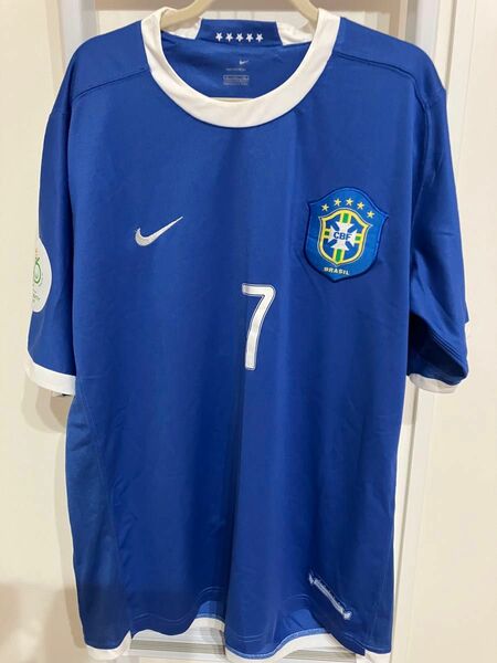 ブラジル代表　2006 ワールドカップ　 NIKE ナイキ　ユニフォーム　サッカーシャツ　ゲームシャツ　XLサイズ 7番