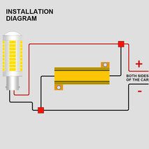 ハイフラ防止 抵抗器 LED ウインカー 12V 50W ６Ω 4個セット ハイフラッシャー ハイフラ 車用 取り付け タップ付き 車 自動車 パーツ 用品_画像5