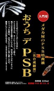 メダカ【おうちデPSB 1本】PSB培養液 めだか ゾウリムシ ミジンコ PSB と同梱包可能 生クロレラ同梱不可