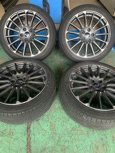 送料無料 225/45R18 スバル レヴォーグ純正アルミホイール 18×7.5J 5穴 114.3 +55 4本SET 2017年 VM4 1.6 STI sport Eye Sight 