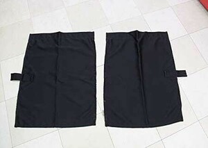 トラックカーテン ノーマル センターカーテン 140丈 黒 安心の日本製。 巾120㎝ｘ140㎝ (左右2枚入り) フック金具付き