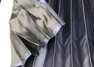 トラックカーテン 高級サテン2重 仮眠カーテン 表ネイビー/裏黒リバーシブル 安心の日本製1級遮光 巾、240㎝ｘ丈85㎝(左右2