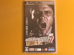 PSP-4 PSP SEGA J.LEAGUE プロサッカークラブをつくろう！7 EURO+ 説明書＆ケースのみ