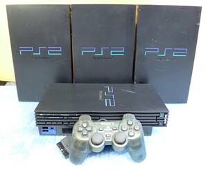 SONY PS2 SCPH-50000（ミッドナイト・ブラック）SCPH-15000 SCPH-10000 SCPH-30000 コントローラ付まとめて５点 動作未確認#RH286