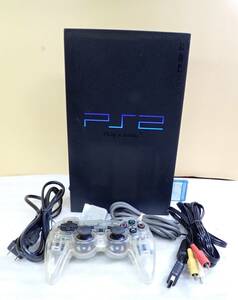 SONY ソニー PS2 PlayStation2 SCPH-50000 ミッドナイトブラック コントローラー付き 動作確認済み#BB01140