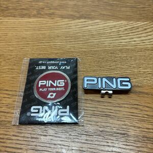 Ping ゴルフボールマーカー＋ハットクリップ　コース未使用品　送料込