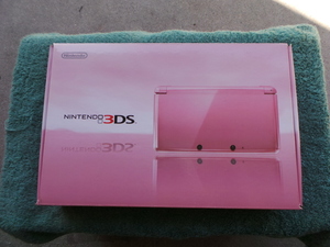 NINTENDO 3DS body set pink box attaching electrification OK also Junk .