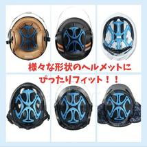 ヘルメットインナーパット ブルー 青 蒸れ防止 防臭 髪型キープ ヘッドマッサージ 通気性 バイク 自転車 軽量 丸洗い ヘルメット 夏 汗_画像3