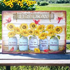  tin plate signboard 3 welcome board gardening flower sunflower ornament board panel thin type light weight flower flower stylish flower . summer Mukou .