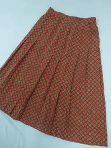  retro ... чувство *Burberrys общий рисунок юбка в складку женский 40 M соответствует красный серия высококлассный сверху товар выход б/у одежда три . association Burberry z05-153y