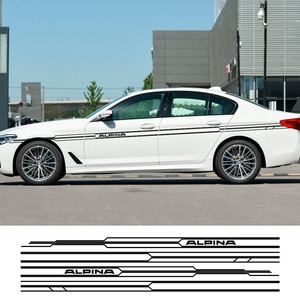 スタイリングステッカー デカール 12色より選択 サイドボディ ALPINA ロゴ 車 BMW E28 E30 E34 E36 E39 E46 E53 など ■新品送料無料■