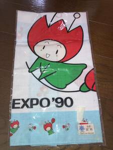 未使用品　花ずきんちゃん　 ハンカチ　大阪万博　花の万博 expo 1990年　手ぬぐい