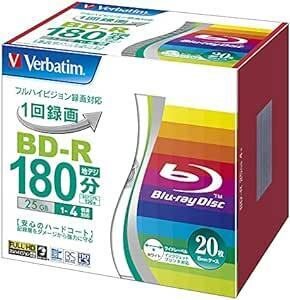 バーベイタムジャパン(Verbatim Japan) 1回録画用 ブルーレイディスク BD-R 25GB 20枚 ホワイトプリンタ