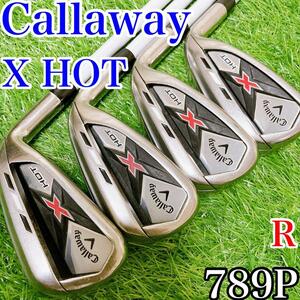 【メンズアイアン】Callaway X HOT 4本　FLEX R 右利き