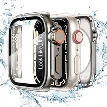 TALENANA for Apple Watchケース 45mm/ series 9/8/7/SE/6/5/4 。保護ケース+背面ケース（Series 9/8/7、45mm、チタンカラー）_画像1