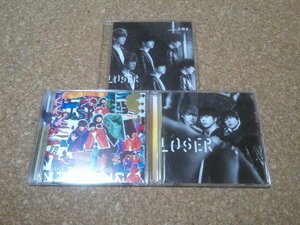 NEWS【LOSER / 三銃士】★シングル★初回盤・3セット★3CD+2Blu-ray★（初回限定盤・通常盤初回プレス）★