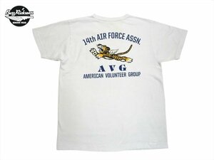 バズリクソンズ BUZZ RICKSON'S BR79406「14th AIR FORCE AVG/フライングタイガース」ミリタリー 半袖Tシャツ ホワイト 新品 Mサイズ