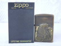 (5/15-1431) ZIPPO ハーレーダビッドソン イーグル 鷹 オイルライター 中古品 着火未確認_画像1