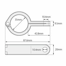 アルミビレット フォーククランプ 35mm 35パイ φ35 ブラック アルミ 削り出し ブラケット ウインカー ステー ホルダー フロントフォーク_画像2