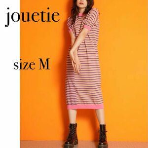 jouetie ジュエティ ロングワンピース ニットワンピース 半袖ワンピース マルチボーダー