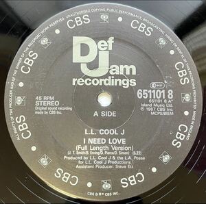 人気盤 L.L. Cool J / I Need Love 12inch盤その他にもプロモーション盤 レア盤 人気レコード 多数出品。