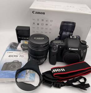 Canon キャノン EOS 7D EF-S 15-85mm 1:3.5-5.6 IS USM kit 充電器・バッテリー付き 【HNJ076】