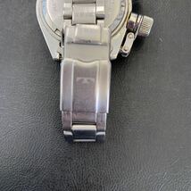 良品 technos テクノス QZ TGM513 ブルー文字盤 デイト メンズ腕時計 _画像5