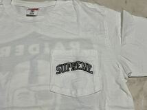 激安☆Supreme シュプリーム NFL Raiders T-Shirt NFLレイダース ４７ ポケット Tシャツ ホワイト S ⑦_画像5