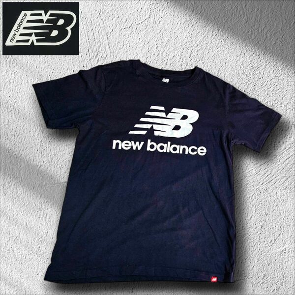 ★美品★New Balance/ニューバランス/Tシャツ/Lサイズ/ネイビー