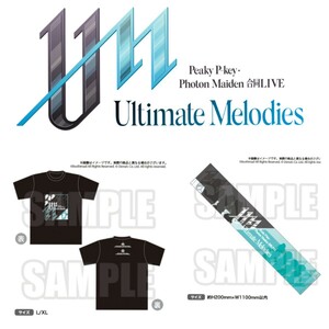【D4DJ ライブグッズ】Peaky P-key・Photon Maiden 合同LIVE Ultimate Melodies（Tシャツ、マフラータオル）