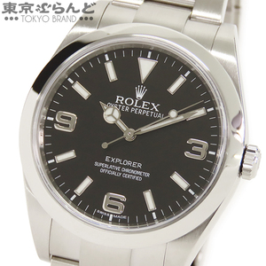 101729041 ロレックス ROLEX エクスプローラー1 214270 ランダム番 ブラック SS オイスターブレス 腕時計 メンズ 自動巻 箱保付 仕上済