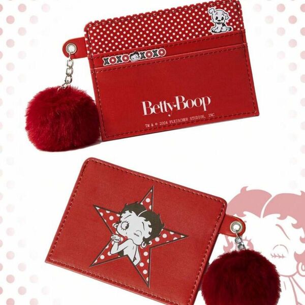 ベティ Betty Boop 定期入れ パスケース コインパース カードケース カード入れ ベティちゃん 赤 レッド
