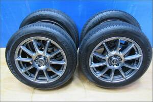 ★★5835★★LAUFENN 215/55R17夏・2023年・タイヤ・A-TECH 17×7J・ET48・穴5・PCD100・社外アルミホイール4本セット★★スバル等