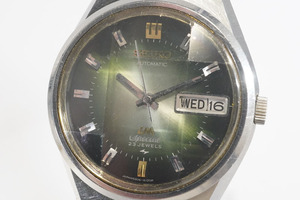 1円~【9】実働　SEIKO／セイコー　5206-6100　LordMatic Special　23石　自動巻き　カットガラス　緑文字盤　デイデイト　メンズ　腕時計