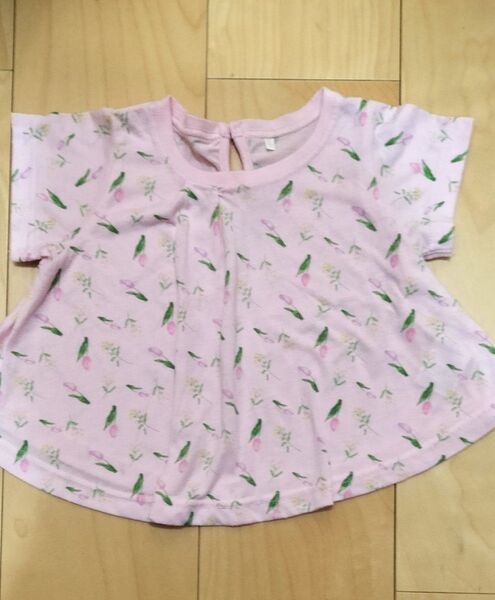 トップス 半袖 半袖Tシャツ 半袖シャツ 95 95cm ピンク チューリップ Tシャツ