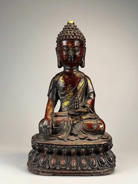 金属工芸 仏教美術 阿弥陀如来様 置物 古美術 中国 古玩 仏像 唐物 中国古玩 置き物 