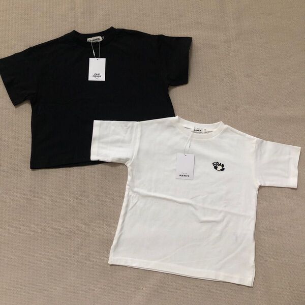 110cm ペアマノン 子供半袖Tシャツ 二枚セット 新品